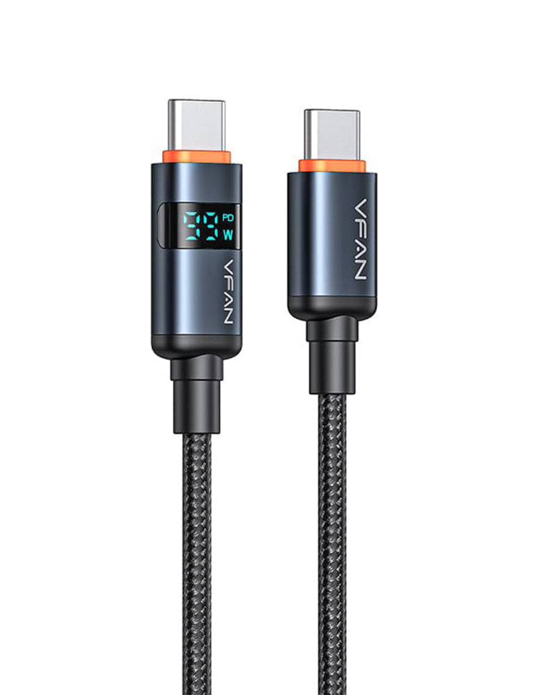 VFAN X25 DIGTAL DISPLAY FAST CHARGE 30W USB-C TO LIGHTNING / USB-C TO C VFAN X25 DIGTAL DISPLAY FAST CHARGE 30W USB-C TO LIGHTNING / USB-C TO C
